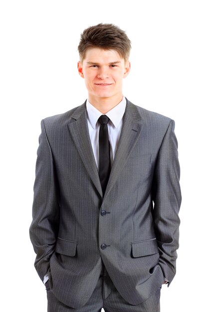 Young business man isolated on white background