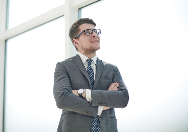 Young business man modern office