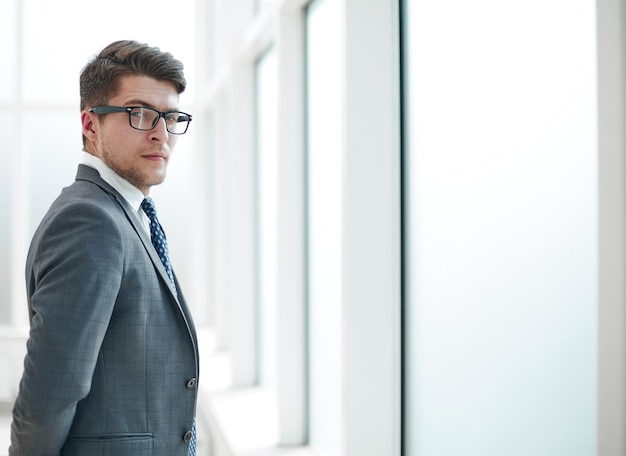 Young business man modern office