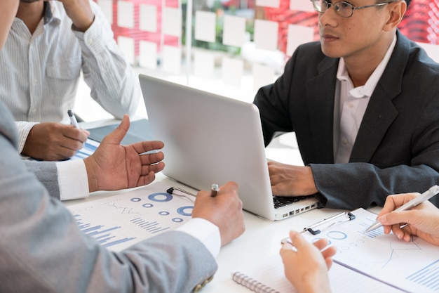 Young business people having a meeting in office.