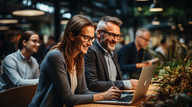 young business people in modern office