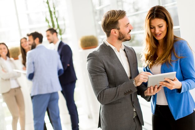 Young business people  in the modern office