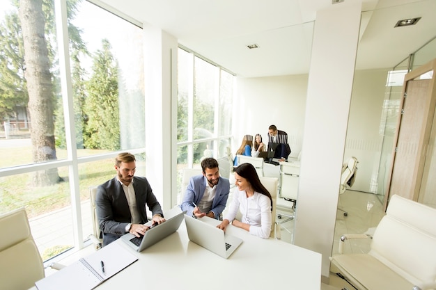 Young business people in the modern office