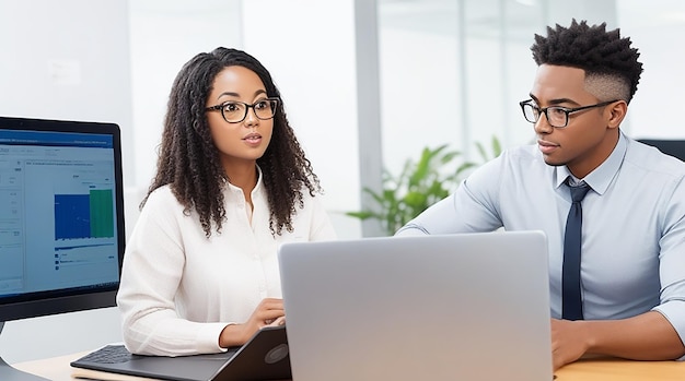 Young business people working in the office