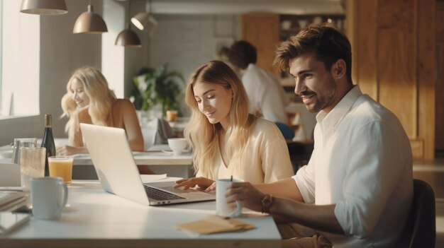 young business people working together in the office