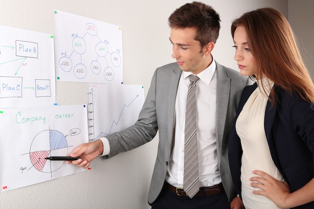 Young business team working in office