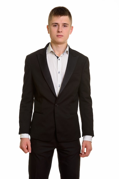 young businessman posing standing