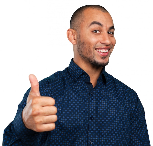 Young Businessman Showing Thumb Up