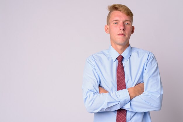 young businessman with blond hair