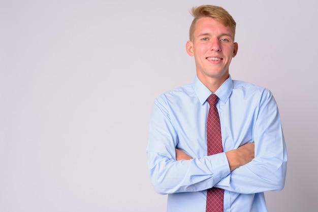 young businessman with blond hair