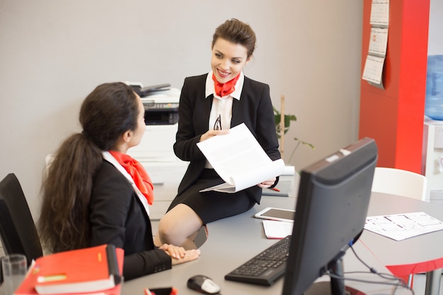 Young Businesswoman in Agency