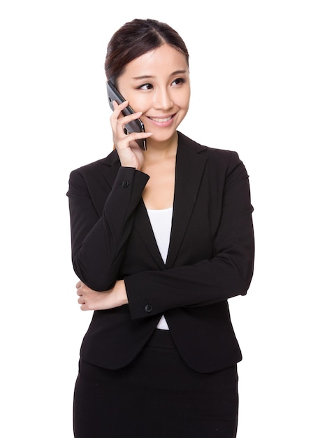 Young businesswoman chat on mobile phone