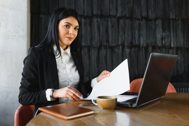 Young businesswoman at the office