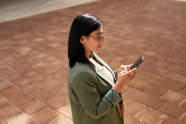 Young Businesswoman Outdoors Minimal