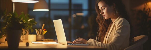 A young businesswoman planning a project