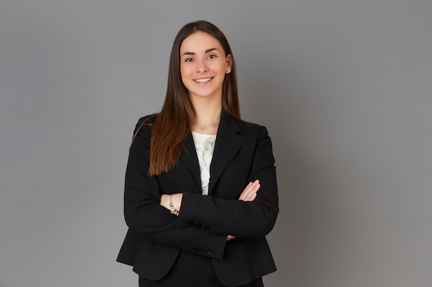 Young businesswoman posing