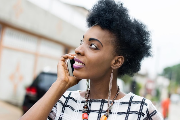 Young businesswoman smiling on the phone