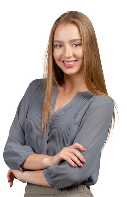 Young businesswoman smiling