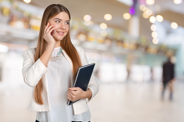 Young businesswoman smiling