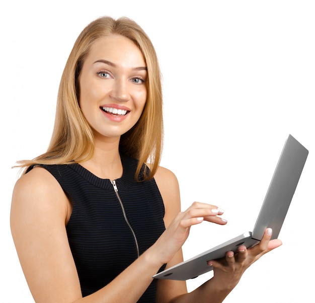 Young Businesswoman With Laptop