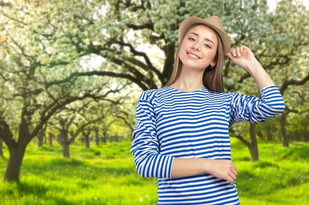 Young casual style woman portrait