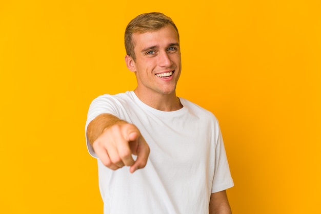 Young caucasian handsome man isolated expressing emotions