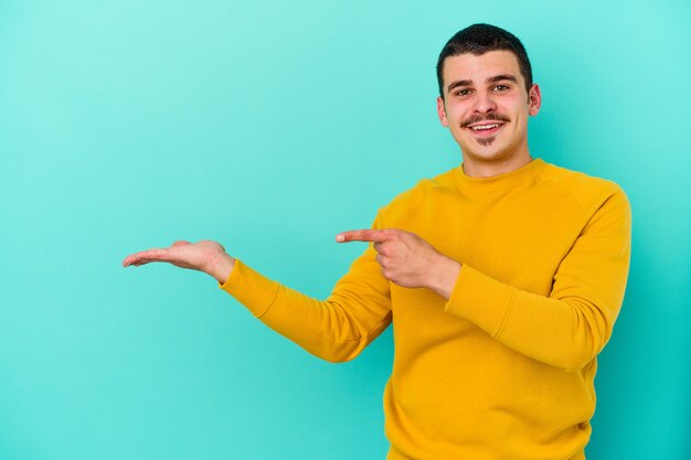 Young caucasian man isolated