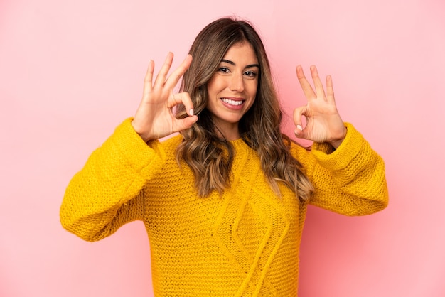 Young caucasian woman expressing emotions isolated