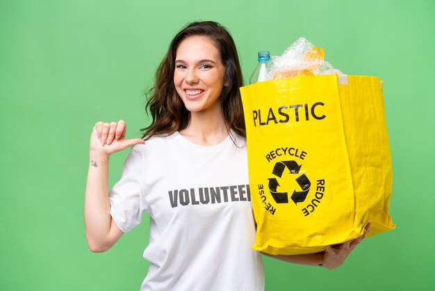 Young caucasian woman over isolated background