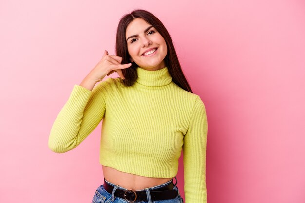 Young caucasian woman isolated