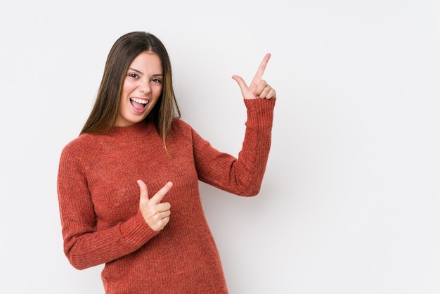 Young caucasian woman posing