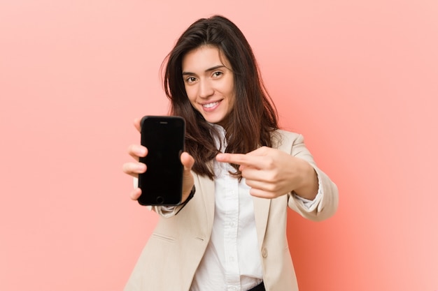 Young caucasian woman talking on the phone