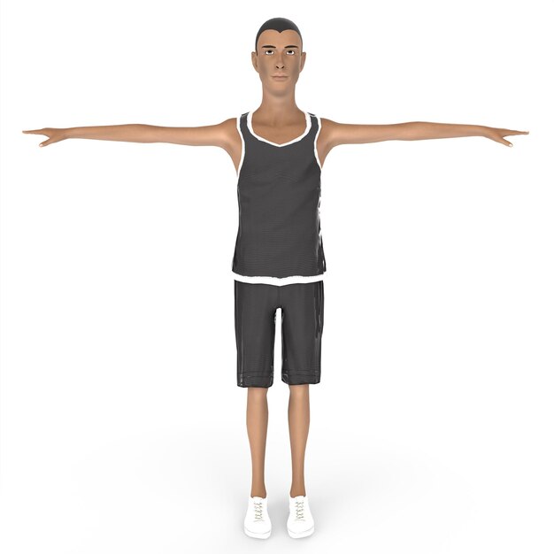 Young character 3d modelling