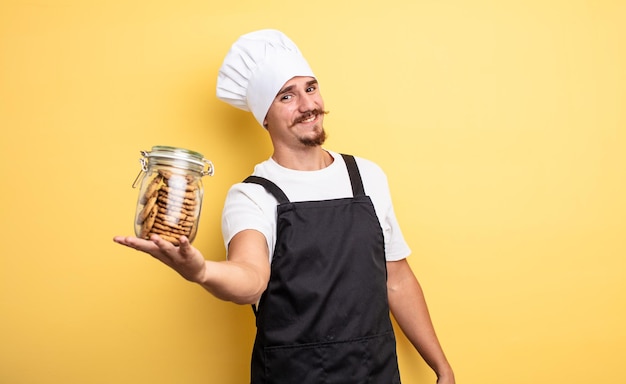 Young chef with moustache