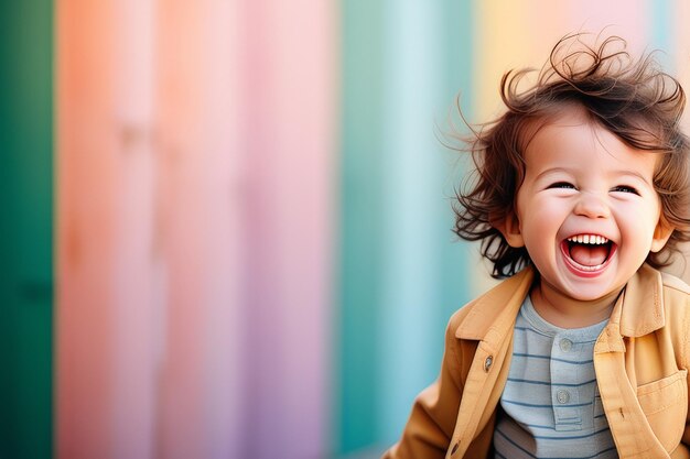 Photo a young child with a smile on his face