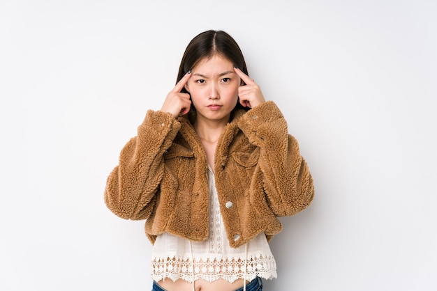 Young chinese woman posing