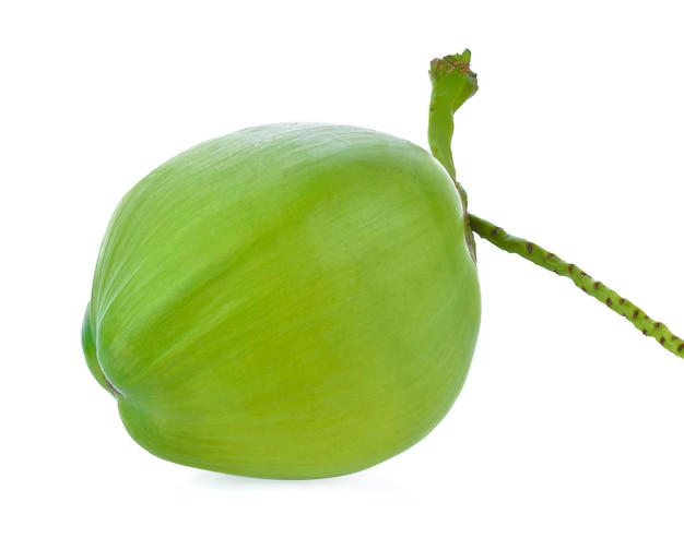 Young coconut isolated on white background