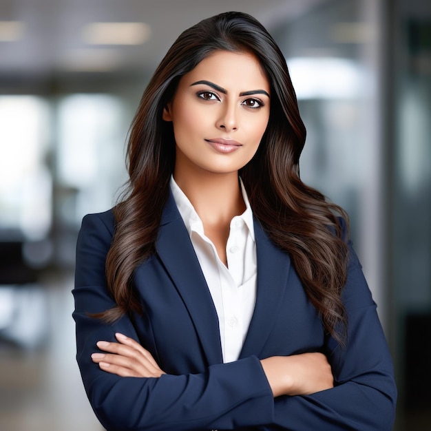 Photo young and confident businesswoman standing at office