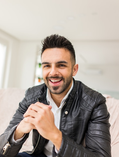 Young confident man posing