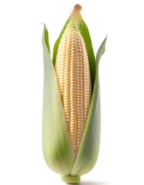 Photo young corn isolated on white background