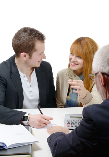 young couple buying a house