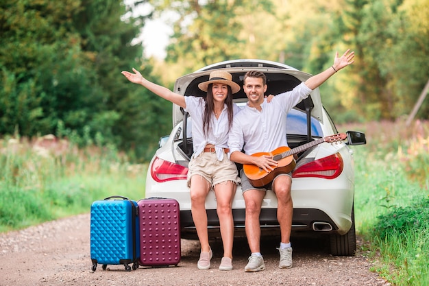 Young couple enjoying summer vacation