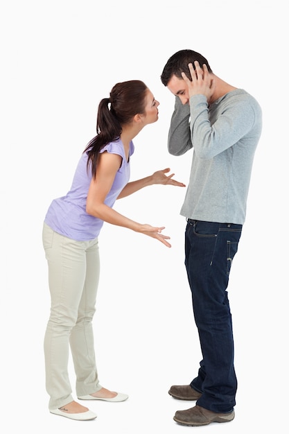 Young couple in a fight