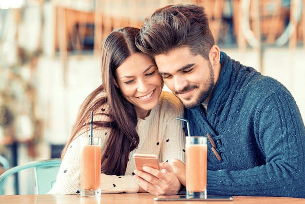 Young couple having fun