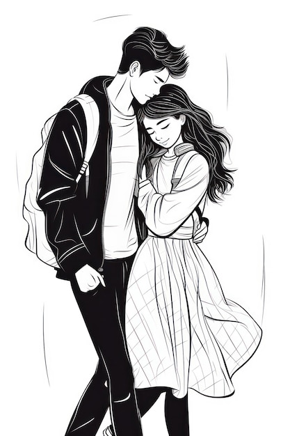 Romantic Couple Drawing Images  Free Download on Freepik