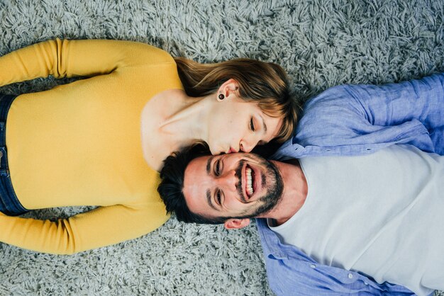 Young couple at home