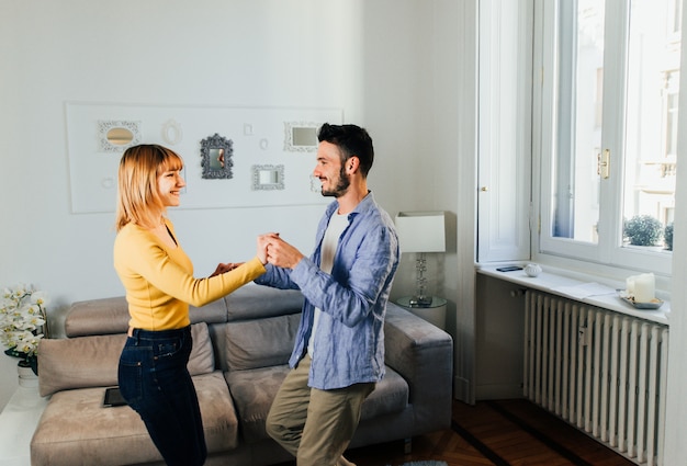 Young couple at home