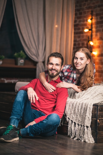 Young couple at home