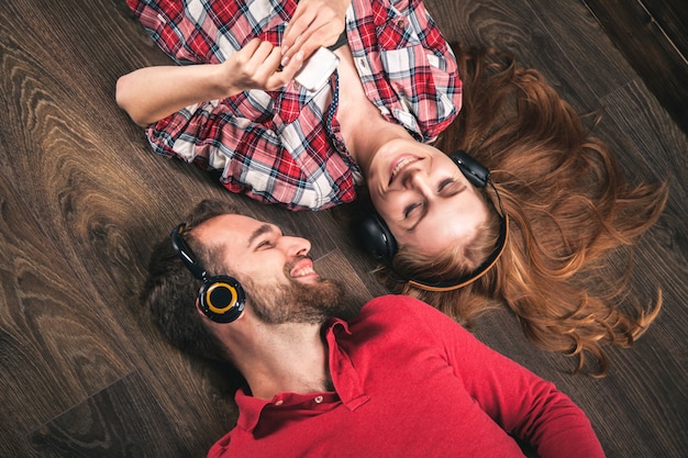 Young couple at home