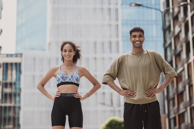 A young couple looking joyful and energized while dpending time together